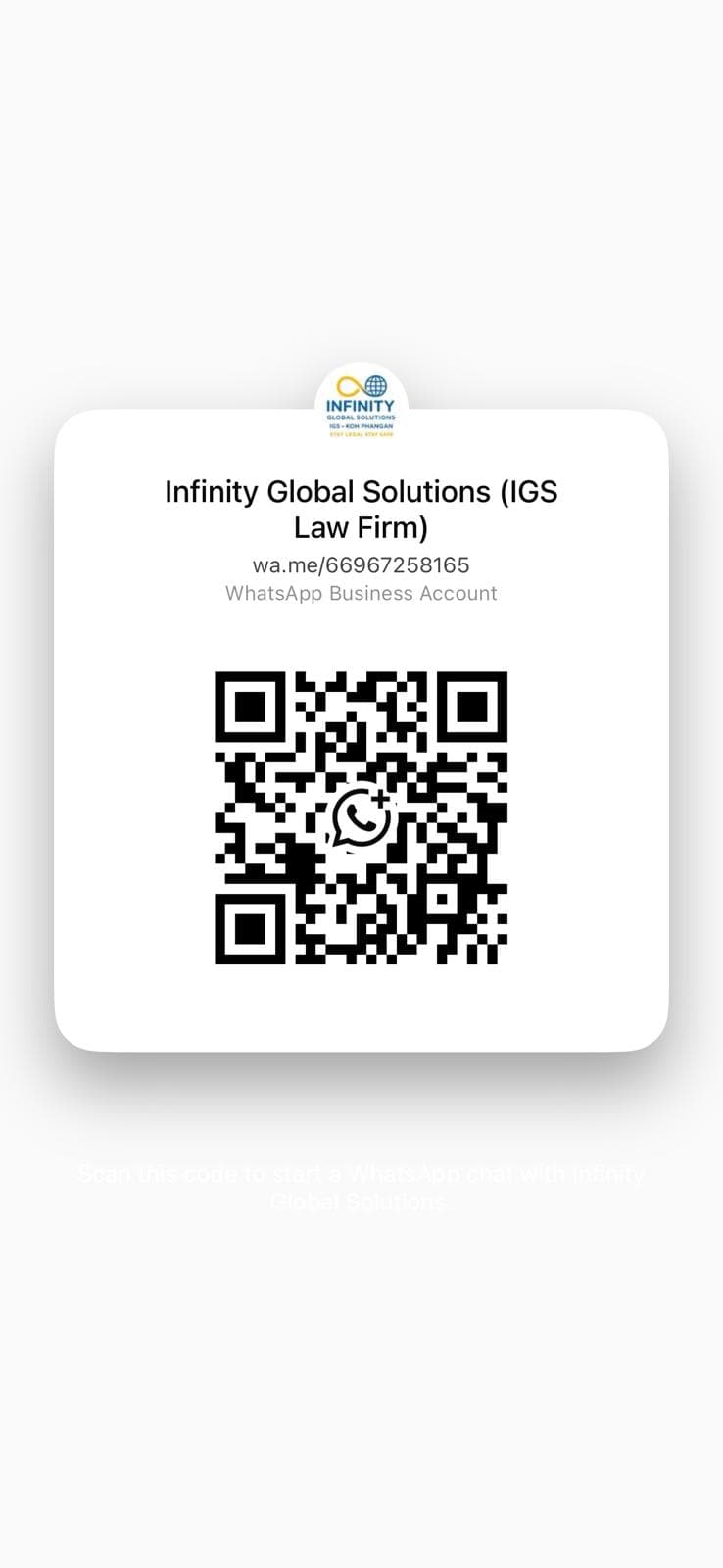 Infinity Global Solutions WhatsApp QR Code
